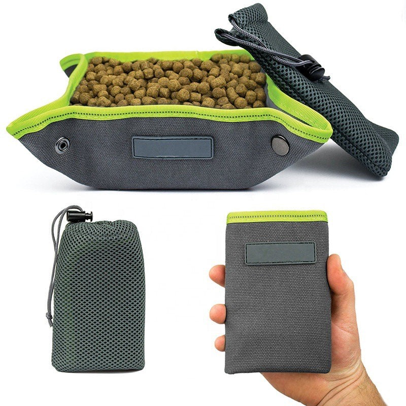 Foldable dog feeder bowl